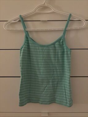 Brandy Melville Teal Striped Tank Top Camisole